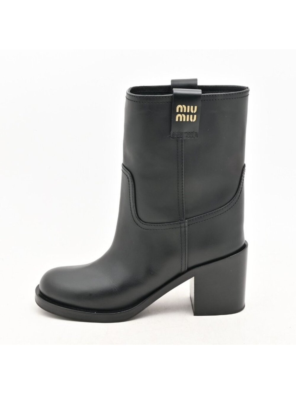 Miu Miu Short Boots Black Leather